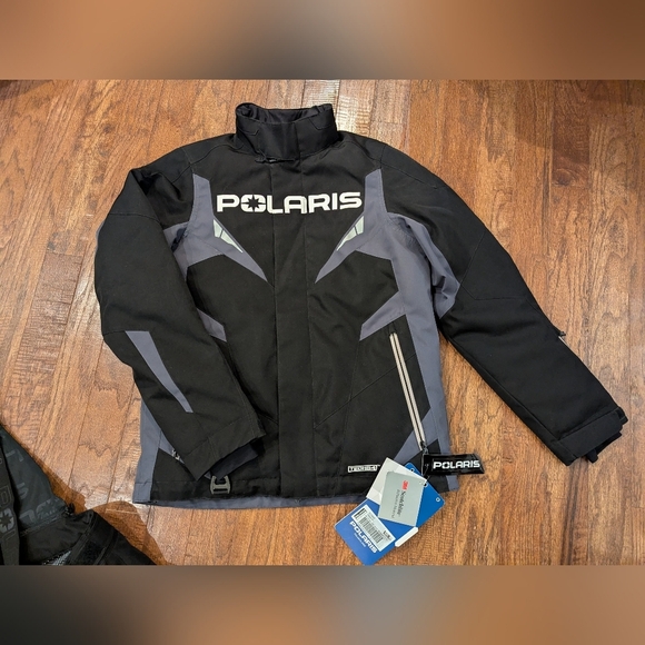 Polaris Jacket & Switchback Bib Snowpants Black Fit Mens small Women M/L - Picture 3 of 16